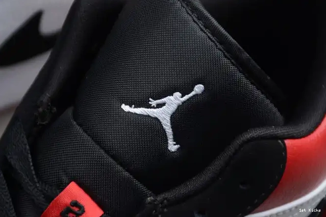 1st Kicks Shoes Black Jordan 1 Air Toe Low 553558-116 0505
